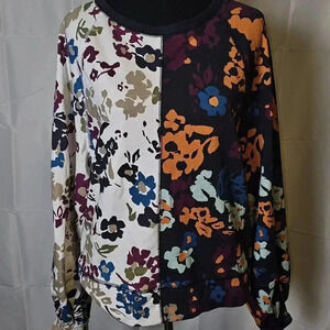 Anthropologie Mauve‎ Floral Sweatshirt